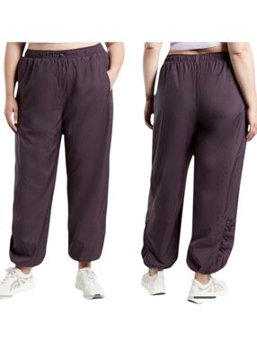 Athleta Grace Warm Up Pant Nylon Joggers Purple Packable Travel Women’s …